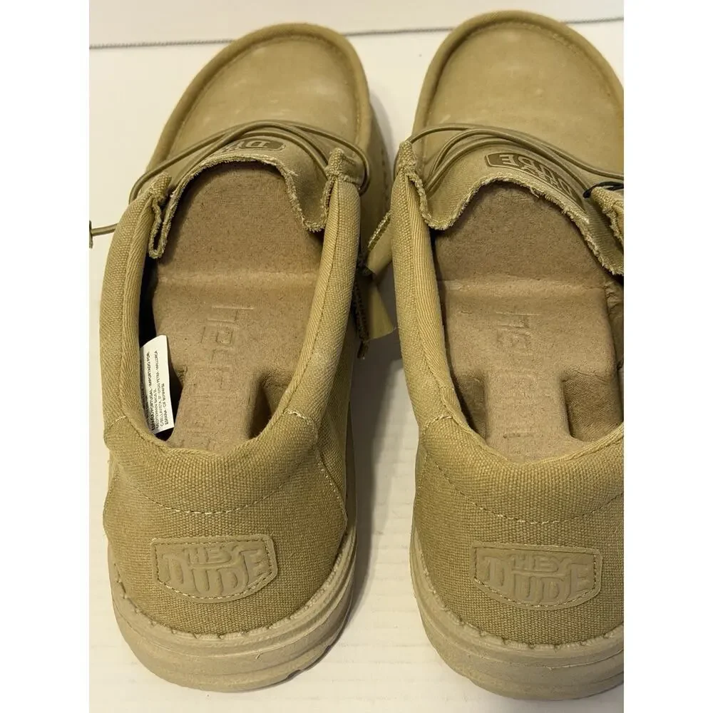 Hey Dude Wally Washed Canvas Navy Men’s Size 14 NEW NIB